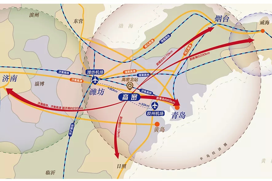 綠天使高密產(chǎn)業(yè)園區(qū)位圖